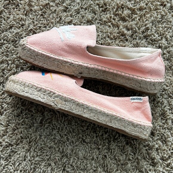 Anthropologie Soludos X Lockhart Embroidered "Aloha" Espadrilles Women's Sz 6.5 - Picture 7 of 11